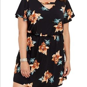 Maurices Short Sleeve Floral Dress
